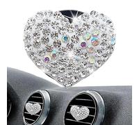 Car Air Freshener Cute, Outlet Bling Crystal Heart Air Vent Car Decoration Clip - Car Diffuser Rhinestone Car Interior Decoration Charm, Crystal Car Bling Car Accessories Chaies