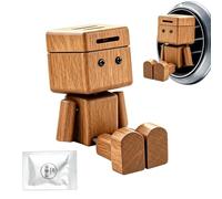 Car Air Freshener Cute Wood Robot Shape Reusable Aromatherapy | Auto Air Freshener Diffuser for Drivers Travelers Trucks RVs SUVs Sedans Daily Commute City Driving Home Office