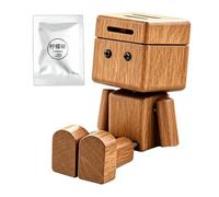 Car Air Freshener Cute Wooden Robot Shape Automotive Decor | Car Air Vent Aromatherapy for Drivers Modifiers Travelers RVs SUVs Road Trips City Driving Home Daily Commute Office