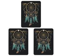 Car Air Freshener Dark Dream Catcher Hanging Aromatherapy Tablets for Men Women 3 Pcs Square