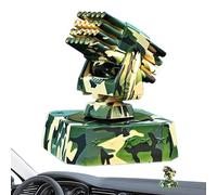 Car Air Freshener Diffuser, Car Air Freshener Diffuser with Solar Rotation, Modern Cannon Shape Odor Remover Anti Slip Base Design Sea Scent for Taxi Caravan Truck Dashboard