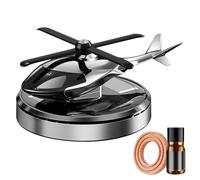 Car Air Freshener Diffuser - Helicopter Shape Dashboard Car Aromatherapy Diffuser | Dashboard Auto Decor Powered By Sunlight | Alloy & ABS Design With Oil For Long-Lasting Fragrance