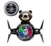 Car Air Freshener Fan Propeller, Car Air Freshener Ventilation Clips, Propeller Bear Car Aromatherapy Decoration Accessories, Bear Design, Natural Fragrances, Car Air Conditioning Outlet Clip
