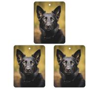 Car Air Freshener German Shepherd Dog Hanging Aromatherapy Tablets for Men Women 3 Pcs Square