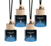 Car Air Freshener Hanging 4 Pack - Air Fragrance Oil Air Diffuser for Car, 90+ days Long Lasting Fragrance, Four 0.27 FL OZ/8ML Made in USA Ca r A ir Freshener for women - Mothers Day Gifts