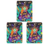 Car Air Freshener Magic Witch Witchcraft Bohemian Hanging Aromatherapy Tablets for Men Women 3 Pcs Square