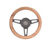 Car Air Freshener Perfume Diffuser with Vintage Wood Steering Wheel Style, Lemon Scent Fragrance for Car Vent, Compact Air Freshener for Vehicles (O)