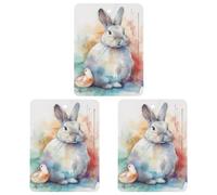 Car Air Freshener Rabbit And Bird Hanging Aromatherapy Tablets for Men Women 3 Pcs Square