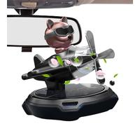 Car Air Freshener Solar Energy | Rotating Airplane Interior Purifier - Eyeglasses Dog Aromatherapy Air Purifier for Car and Home, Vehicle Interior Scents Decor Accessories