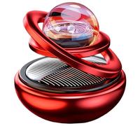 Car Air Freshener, Solar Power Combines Suspension and Rotation Car Diffuser with Interstellar Double Ring, Smart Air Freshener for Dashboard Decoration Auto Diffuser