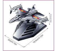 Car Air Freshener, Solar-Powered Rotating Diffuser with Micro-Motor Turbine, 25dB Quiet Operation, for Daily Commutes and Long Journeys(Silver)