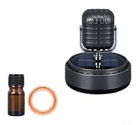 Car Air Freshener Solar Powered with Rotating Diffuser and Plant Based Neutralizer for Continuous Fresh Air Inside Vehicles (D)
