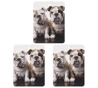 Car Air Freshener Two Cute Bulldog Dogs Hanging Aromatherapy Tablets for Men Women 3 Pcs Square