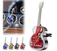 Car Air Freshener Vent Clip, Car Guitar Aromatherapy Automobile Aroma Diffusers Car Air Fresheners Clips Car Accessories for Music lover Gift, 2025 Guitar Car Fresheners (Red)