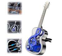 Car Air Freshener Vent Clips, Guitar Shape Car Air Vent Clip, Cars Airs Rotating Diffuser, Rotating Cars Airs Conditioner Decorations Clip Accessories (Blue, Fresh Ocean)