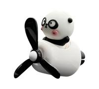 Car Air Freshener with Long-Lasting Effect, Cartoon Pilot Panda Design, Rotating Propeller Design, Fragrance Decoration for Vehicle Interior