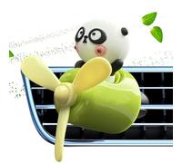 Car Air Freshener with Long-Lasting Effect, Funny Panda Design for Ventilation Openings, Rotating Propeller Design, Fragrance Decoration for Vehicle Interior