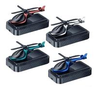Car Air Freshener with Unique Rotating Aircraft Design Solar Powered and Convenient for Use (Red)
