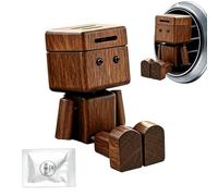 Car Air Freshener Wood Robot Shape Reusable Aromatherapy | Vehicle Scent Diffuser for Travelers Trucks RVs SUVs Sedans Road Trips Daily Commute City Driving Home Office