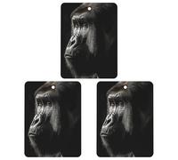 Car Air Fresheners 3 Pack Hanging Fresheners An Adult Gorilla Printed Rearview Mirror Aromatherapy Tablets Interior Bathroom Bedroom Decor Lavender Fragrance