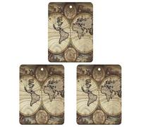 Car Air Fresheners 3 Pack Hanging Fresheners Ancient Map World Globe Printed Rearview Mirror Aromatherapy Tablets Interior Bathroom Bedroom Decor Lavender Fragrance