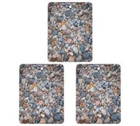 Car Air Fresheners 3 Pack Hanging Fresheners Beach Colored Pebbles Printed Rearview Mirror Aromatherapy Tablets Interior Bathroom Bedroom Decor Lavender Fragrance