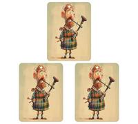 Car Air Fresheners 3 Pack Hanging Fresheners Cartoon Scottish Bagpipe Printed Rearview Mirror Aromatherapy Tablets Interior Bathroom Bedroom Decor Lavender Fragrance