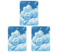 Car Air Fresheners 3 Pack Hanging Fresheners Cat Shaped Cloud Printed Rearview Mirror Aromatherapy Tablets Interior Bathroom Bedroom Decor Lavender Fragrance
