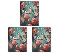 Car Air Fresheners 3 Pack Hanging Fresheners Flowers Birds And Butterfly Printed Rearview Mirror Aromatherapy Tablets Interior Bathroom Bedroom Decor Lavender Fragrance