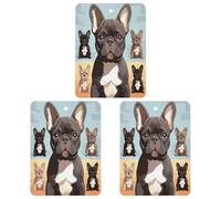 Car Air Fresheners 3 Pack Hanging Fresheners French Bulldog Dog Cute Printed Rearview Mirror Aromatherapy Tablets Interior Bathroom Bedroom Decor Lavender Fragrance