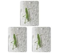 Car Air Fresheners 3 Pack Hanging Fresheners Green Grasshopper Image Printed Rearview Mirror Aromatherapy Tablets Interior Bathroom Bedroom Decor Lavender Fragrance