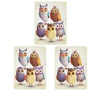 Car Air Fresheners 3 Pack Hanging Fresheners Owls Birds Printed Rearview Mirror Aromatherapy Tablets Interior Bathroom Bedroom Decor Lavender Fragrance