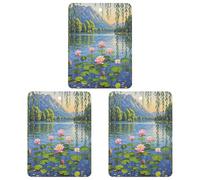 Car Air Fresheners 3 Pack Hanging Fresheners Willow Lotus Printed Rearview Mirror Aromatherapy Tablets Interior Bathroom Bedroom Decor Lavender Fragrance