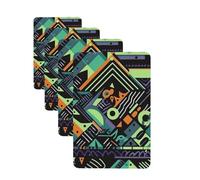 Car Air Fresheners 4 Pcs Hanging Scented Cards for Car Geometric Pattern In Graffiti Style Hanging Air Freshener Fragrance Scented Cards Car Aromatherapy Tablets for Car Lavender Hanging Air Freshener