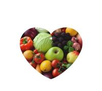 Car Air Fresheners Bulk Heart Shape Hanging Car Air Freshener Fragrance Scented Cards Fresh Fruits And Vegetables Auto Mirror Pendant Aromatherapy Tablets For Car Home Office Closet Bathroom 10 Pcs