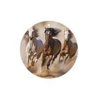 Car Air Fresheners Bulk Round Shape Hanging Car Air Freshener Fragrance Scented Cards Three Running Horses Auto Mirror Pendant Aromatherapy Tablets For Car Home Office Closet Bathroom 40 Pcs