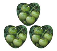 Car Air Fresheners Cards Set of 3 Hanging Scented Cards Car Aromatherapy Tablets Rearview Mirror Pendant Green Tomatoes Image Car Fresheners for Car Interior Bathroom Bedroom Shoe Cabinet