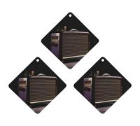Car Air Fresheners Cards Set of 3 Hanging Scented Cards Car Aromatherapy Tablets Rearview Mirror Pendant Old Radio on Black Paper Car Fresheners for Car Interior Bathroom Bedroom Shoe Cabinet