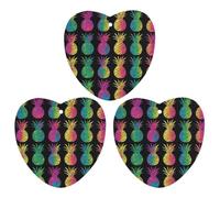 Car Air Fresheners Cards Set of 3 Hanging Scented Cards Car Aromatherapy Tablets Rearview Mirror Pendant Rainbow Pineapple Striped Car Fresheners for Car Interior Bathroom Bedroom Shoe Cabinet