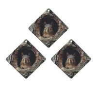 Car Air Fresheners Cards Set of 3 Hanging Scented Cards Car Aromatherapy Tablets Rearview Mirror Pendant Squirrel in The Tree Hole Car Fresheners for Car Interior Bathroom Bedroom Shoe Cabinet