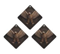 Car Air Fresheners Cards Set of 3 Hanging Scented Cards Car Aromatherapy Tablets Rearview Mirror Pendant Flying Golden Eagle Car Fresheners for Car Interior Bathroom Bedroom Shoe Cabinet