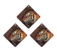 Car Air Fresheners Cards Set of 3 Hanging Scented Cards Car Aromatherapy Tablets Rearview Mirror Pendant Burning Tiger Leather Car Fresheners for Car Interior Bathroom Bedroom Shoe Cabinet