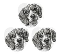 Car Air Fresheners Cards Set of 3 Hanging Scented Cards Car Aromatherapy Tablets Rearview Mirror Pendant Dog Black Portrait Car Fresheners for Car Interior Bathroom Bedroom Shoe Cabinet