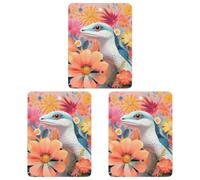 Car Air Fresheners Cards Set of 3 Hanging Scented Cards Car Aromatherapy Tablets Rearview Mirror Pendant Flowers And Orange Lizard Car Fresheners for Car Interior Bathroom Bedroom Shoe Cabinet