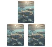 Car Air Fresheners Cards Set of 3 Hanging Scented Cards Car Aromatherapy Tablets Rearview Mirror Pendant Sunny Sea Turtle Car Fresheners for Car Interior Bathroom Bedroom Shoe Cabinet