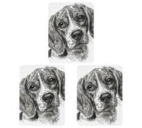Car Air Fresheners Cards Set of 3 Hanging Scented Cards Car Aromatherapy Tablets Rearview Mirror Pendant Dog Black Portrait Car Fresheners for Car Interior Bathroom Bedroom Shoe Cabinet