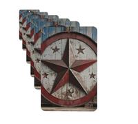 Car Air Fresheners Cards Set of 6 Hanging Scented Cards Car Aromatherapy Tablets Rearview Mirror Pendant American Wastern Texas Star Car Fresheners for Car Interior Bathroom Bedroom Shoe Cabinet