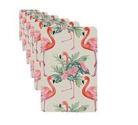 Car Air Fresheners Cards Set of 6 Hanging Scented Cards Car Aromatherapy Tablets Rearview Mirror Pendant Watercolor Flamingo Car Fresheners for Car Interior Bathroom Bedroom Shoe Cabinet