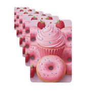 Car Air Fresheners Cards Set of 6 Hanging Scented Cards Car Aromatherapy Tablets Rearview Mirror Pendant Donut and Cupcake Car Fresheners for Car Interior Bathroom Bedroom Shoe Cabinet