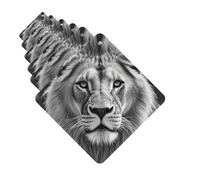 Car Air Fresheners Cards Set of 6 Hanging Scented Cards Car Aromatherapy Tablets Rearview Mirror Pendant African lion black and white Car Fresheners for Car Interior Bathroom Bedroom Shoe Cabinet